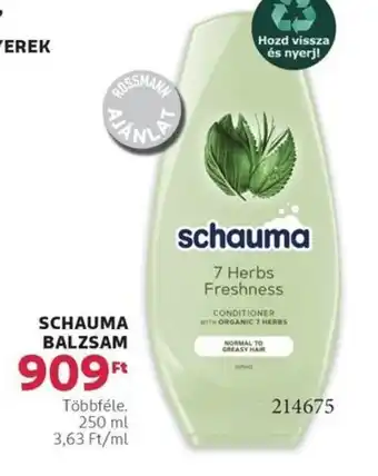 Rossmann Schauma balzsam ajánlat