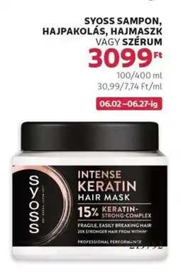 Rossmann Syoss sampon, hajpakolás, hajmaszk vagy szérum ajánlat