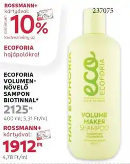 Rossmann Ecoforia volumen- növelő sampon biotinnal ajánlat