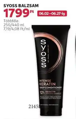 Rossmann Syoss balzsam ajánlat