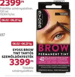 Rossmann Syoss brow tint tartós szemöldökfesték ajánlat