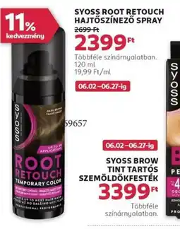 Rossmann Syoss root retouch hajtőszínező spray ajánlat