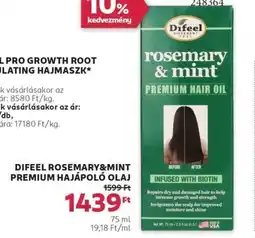 Rossmann Difeel rosemary&mint premium hajápoló olaj ajánlat