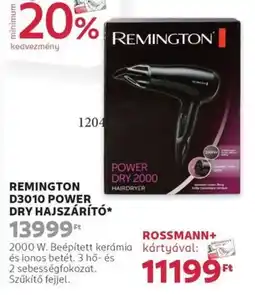 Rossmann Remington d3010 power dry hajszárító ajánlat