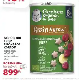 Rossmann Gerber bio crisp 8 hónapos kortól ajánlat
