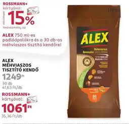 Rossmann Alex méhviaszos tisztító kendő ajánlat