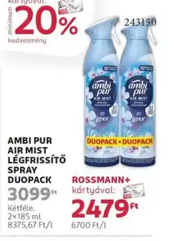 Rossmann Ambi pur air mist légfrissítő spray duopack ajánlat