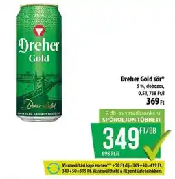 Coop Dreher Gold sör ajánlat