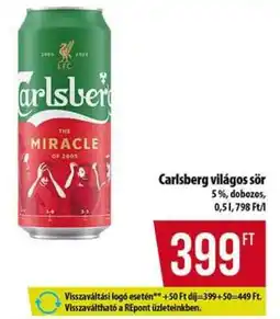 Coop CARLSBERG Világos sör ajánlat