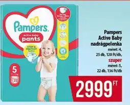 Coop Pampers Active Baby Nadrágpelenka ajánlat