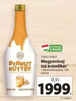Lidl Tokaj Spirit Mogyoróvaj ízű krémlikőr ajánlat