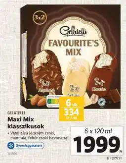 Lidl Gelatelli Maxi Mix klasszikusok ajánlat