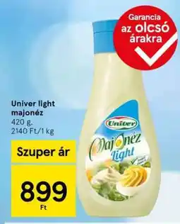 Tesco Univer light majonéz ajánlat