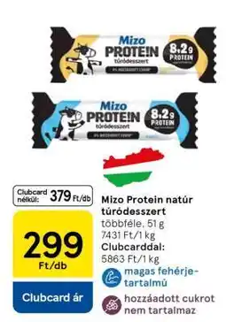 Tesco Mizo Protein natúr túródesszert ajánlat