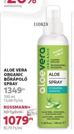 Rossmann Aloe vera organic bőrápoló spray ajánlat
