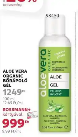Rossmann Aloe vera organic bőrápoló gel ajánlat