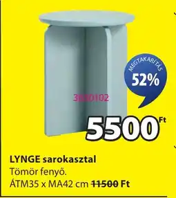 JYSK Lynge sarokasztal ajánlat