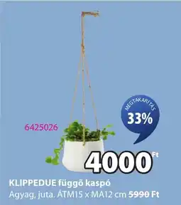 JYSK Klippedue függő kaspó ajánlat