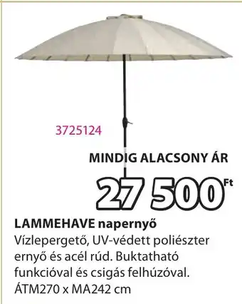 JYSK Lammehave napernyő ajánlat
