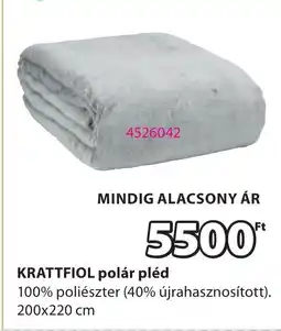 JYSK Krattfiol polár pléd ajánlat