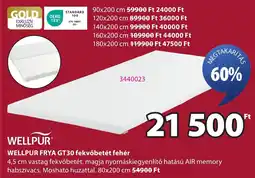 JYSK Wellpur frya gt30 fekvőbetét fehér ajánlat