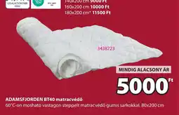 JYSK Adamsfjorden bt40 matracvédő ajánlat