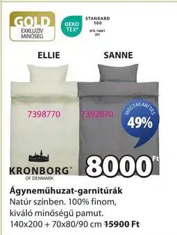 JYSK Kronborg ágyneműhuzat-garnitúrák ajánlat