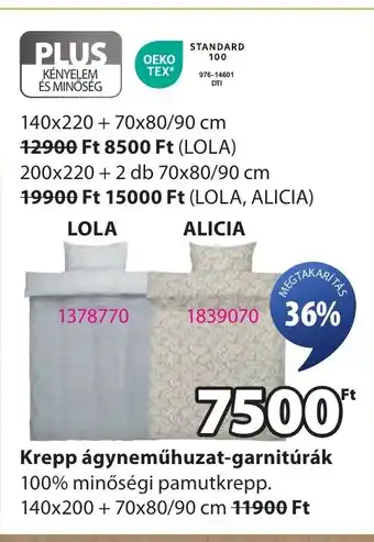 JYSK Krepp ágyneműhuzat-garnitúrák ajánlat