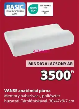 JYSK Vanse anatómiai párna ajánlat