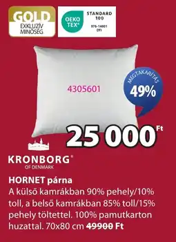 JYSK Kronborg hornet párna ajánlat