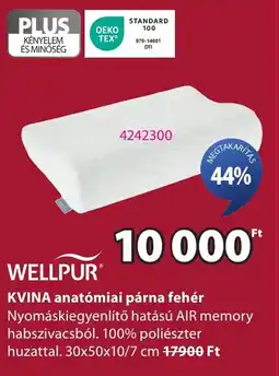 JYSK Wellpur kvina anatómiai párna fehér ajánlat