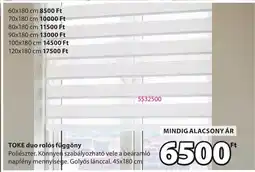 JYSK Toke duo rolós függöny ajánlat