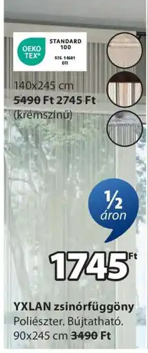 JYSK YXLAN zsinórfüggöny ajánlat