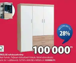 JYSK ERKELSE ruhásszekrény ajánlat