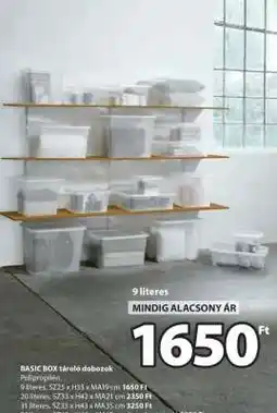 JYSK BASIC BOX tároló dobozok ajánlat