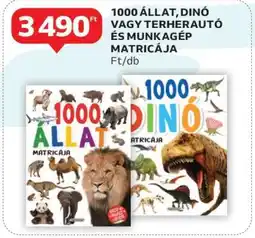Auchan 1000 Állat, Dinó vagy Teherautó és Munkagép Matricája ajánlat