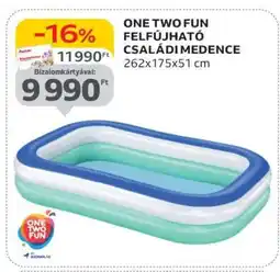 Auchan ONE TWO FUN FELFÚJHATÓ CSALÁDI MEDENCE ajánlat
