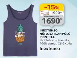 Auchan INEXTENSO NŐI UJJATLAN PÓLÓ PRINTTEL ajánlat