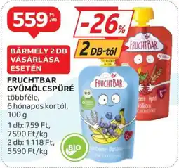 Auchan FRUCHTBAR GYÜMÖLCSPÜRÉ ajánlat