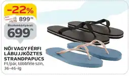 Auchan Női vagy férfi lábujjköztes strandpapucs ajánlat