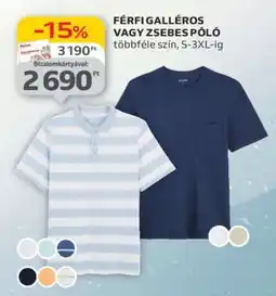 Auchan FÉRFI GALLÉROS VAGY ZSEBES PÓLÓ ajánlat