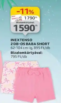 Auchan INEXTENSO 2 DB-OS BABA SHORT ajánlat