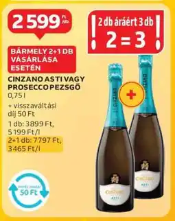 Auchan Cinzano Asti vagy Prosecco pezsgő ajánlat