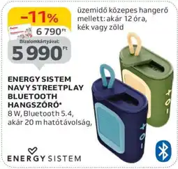 Auchan Energy Sistem Navy Streetplay Bluetooth Hangszóró ajánlat
