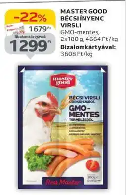 Auchan MASTER GOOD BÉCSI ÍNYENC VIRSLI ajánlat