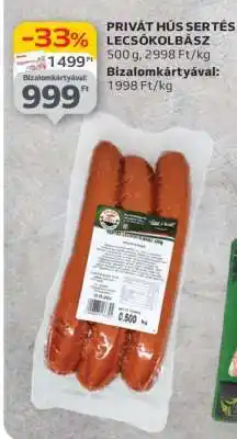 Auchan PRIVÁT HÚS SERTÉS LECSÓKOLBÁSZ ajánlat