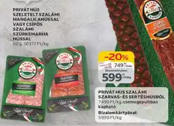 Auchan PRIVÁT HÚS SZALÁMI SZARVAS- ÉS SERTÉSHÚSBÓL ajánlat