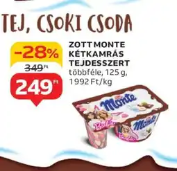 Auchan Zott Monte kétkamrás tejdesszert ajánlat
