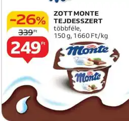 Auchan Zott Monte Tejdesszert ajánlat