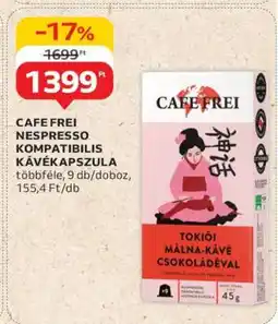 Auchan CAFE FREI NESPRESSO KOMPATIBILIS KÁVÉKAPSZULA ajánlat